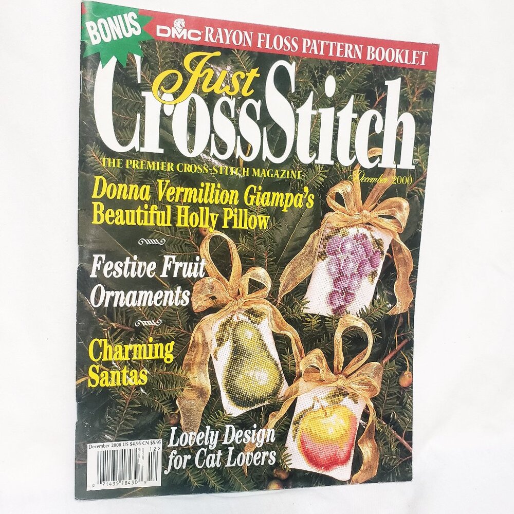 Just Cross Stitch Magazine Patterns Dec 2000 Festive Fruit Ornament Charming